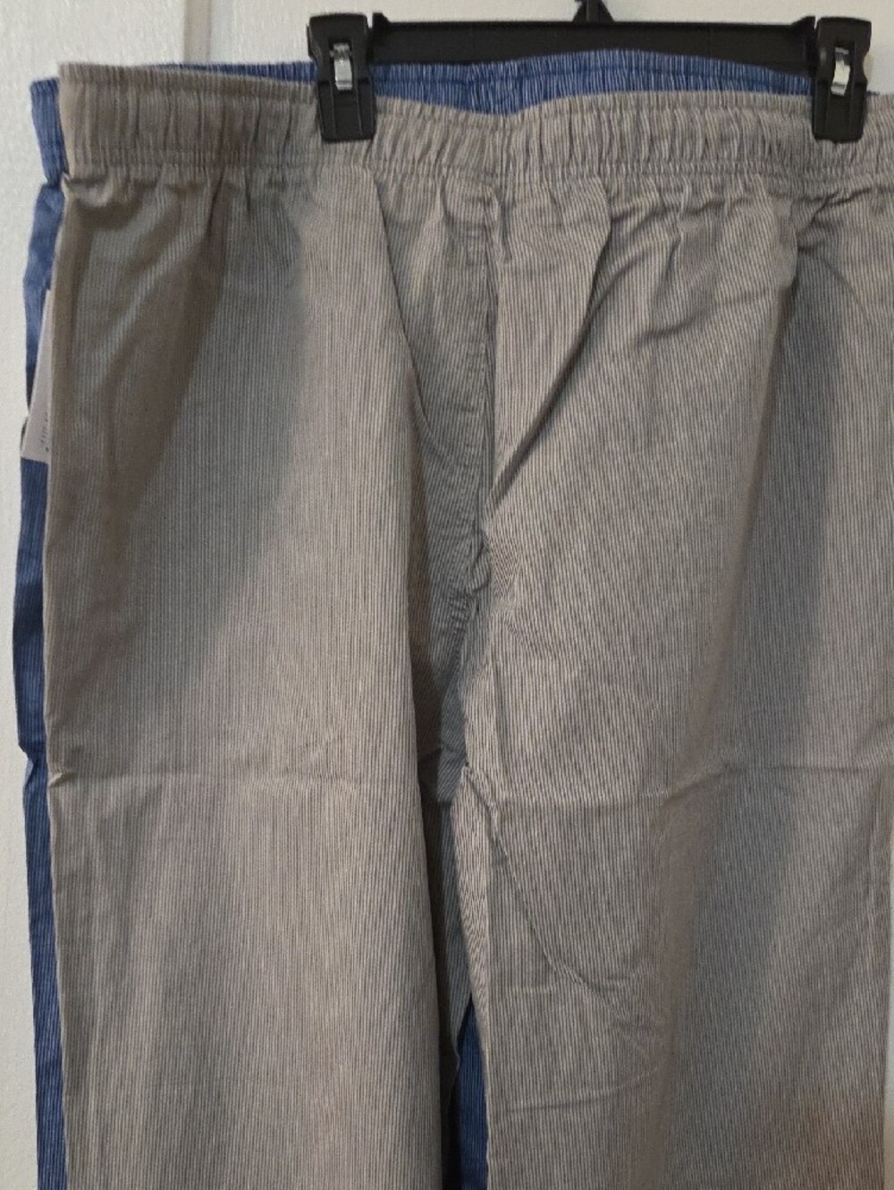 2 Pair Sonoma Pinstripe Drawstring Pajama Pants in Blue and Gray, Mens Large NWT - Picture 10 of 16